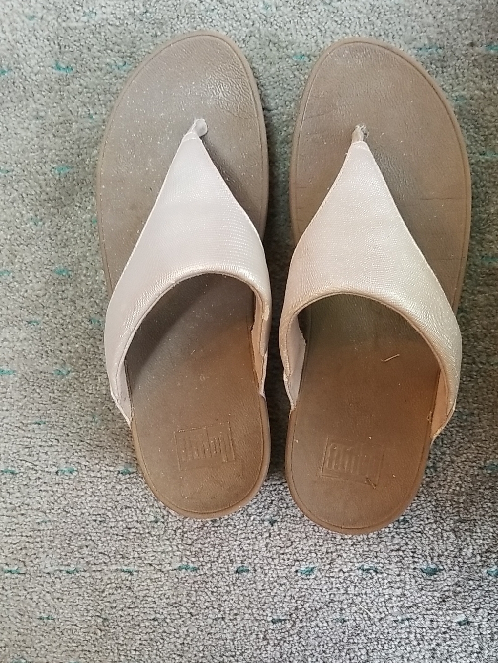 Women's Neutral Taupe Slip-On Thong Sandals - Comfortable Everyday Wear!